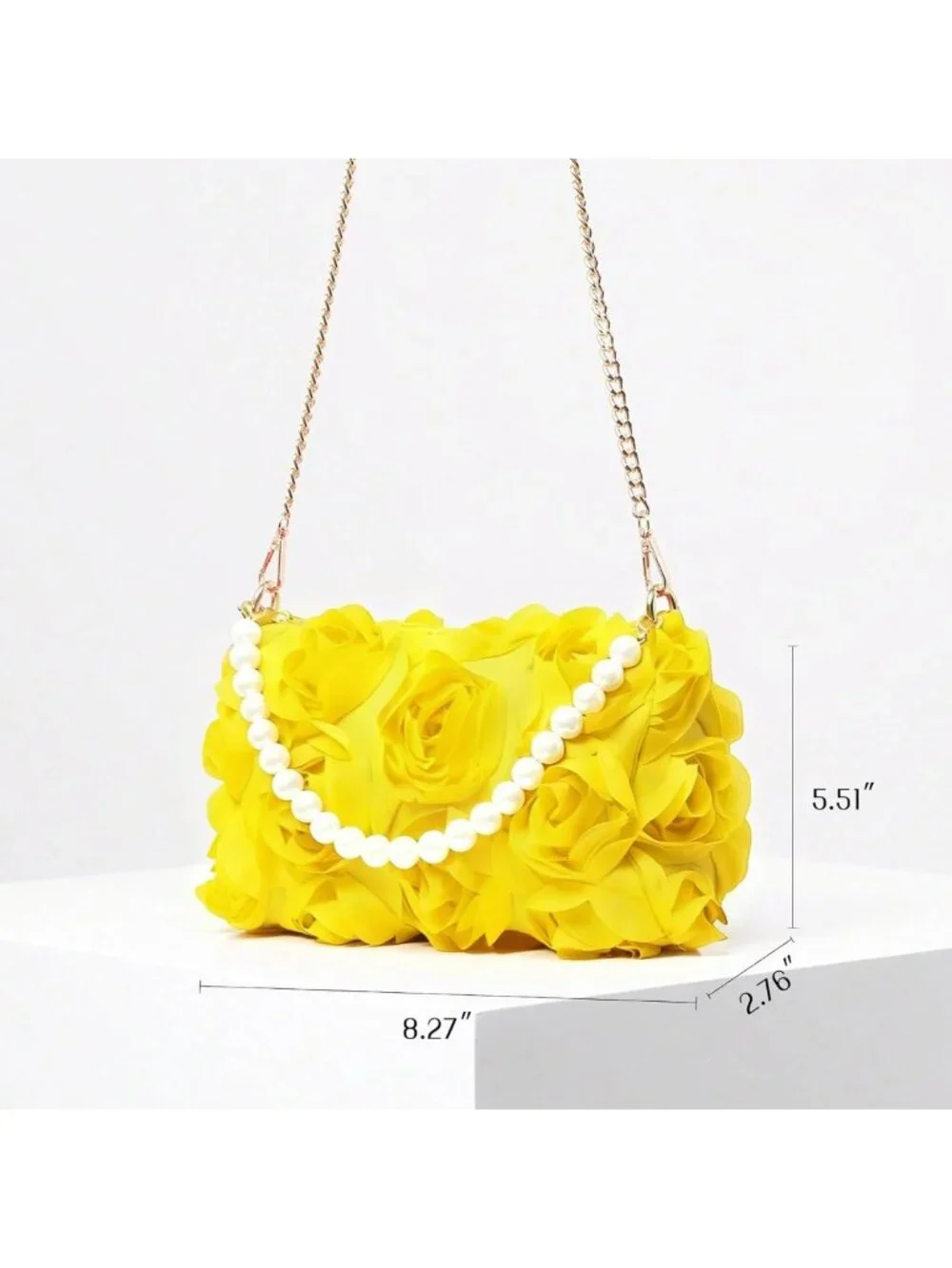 Chic 3D Floral Clutch Purse for Women | Elegant Evening Handbag, Perfect for